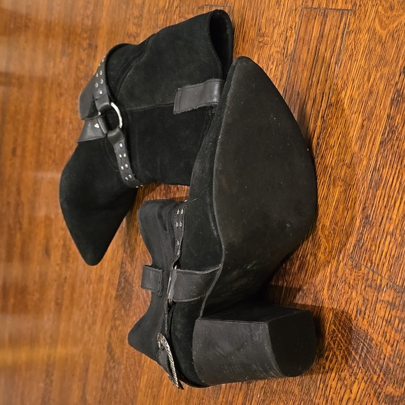 Dingo Women's Dancin Queen Black Suede Pointed Toe Mid-Calf Boots Shoes Size 9 - Picture 3 of 9